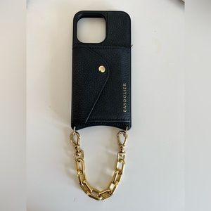 Bandolier Emma Phone Case Wristlet with Gold Chain for iPhone 13 Pro